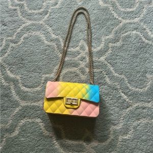Rainbow colored purse - great for girls + teens